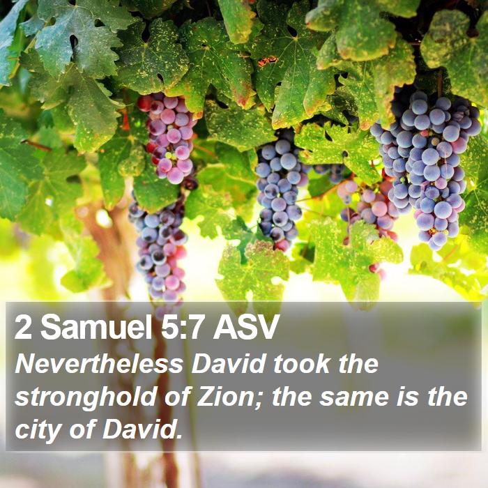 2 Samuel 5:7 ASV Bible Study