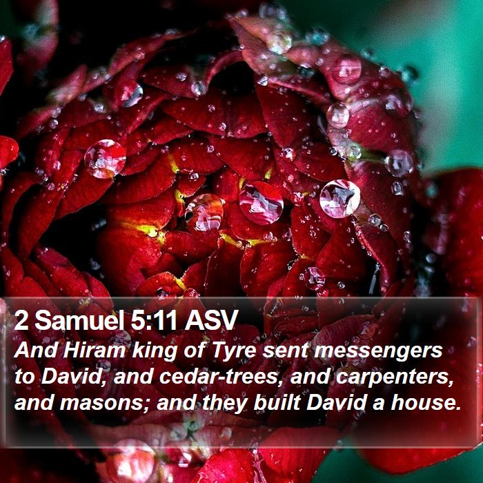 2 Samuel 5:11 ASV Bible Study