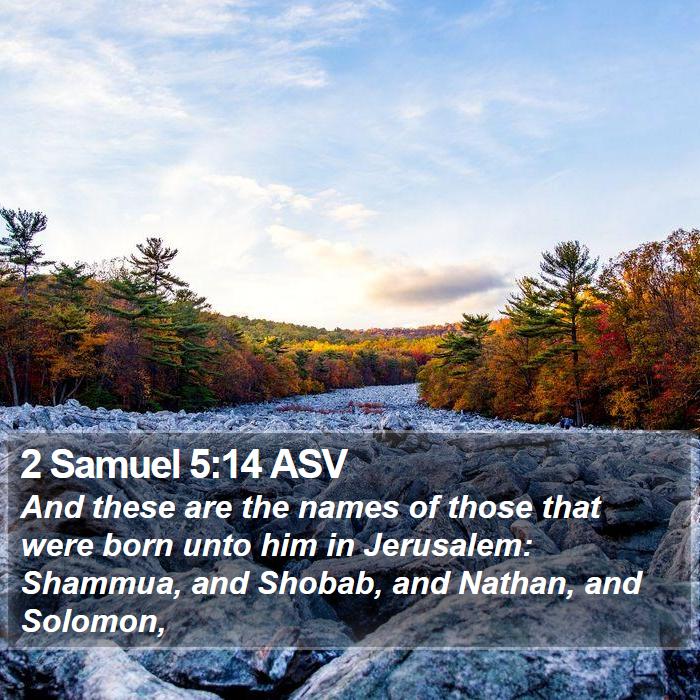 2 Samuel 5:14 ASV Bible Study