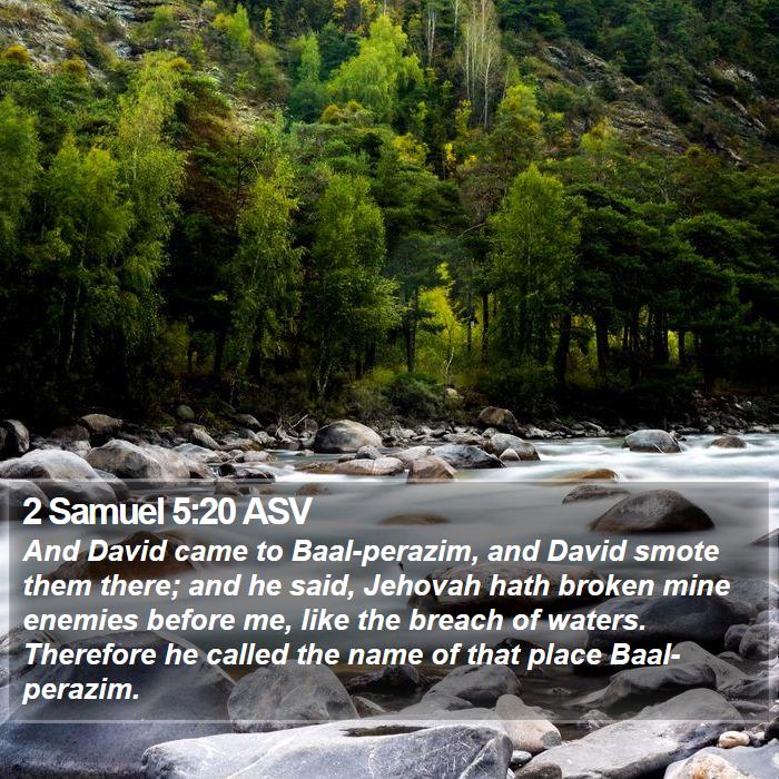 2 Samuel 5:20 ASV Bible Study