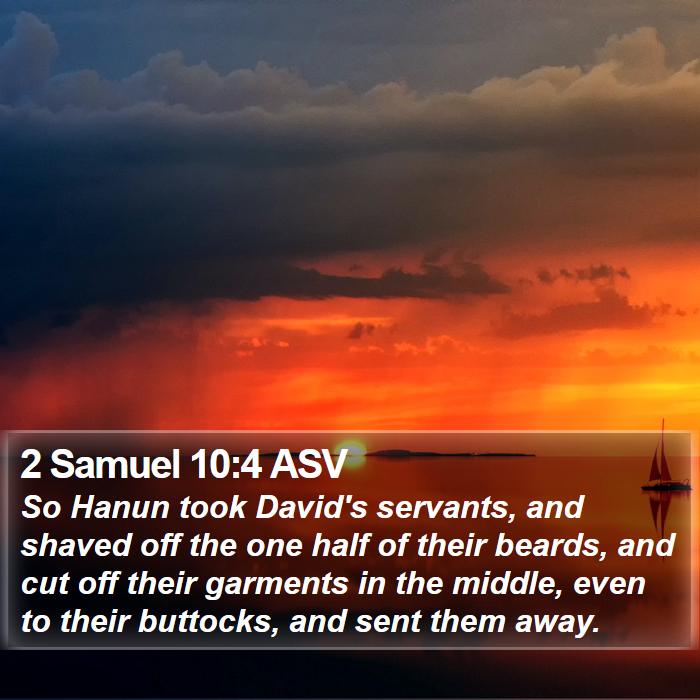 2 Samuel 10:4 ASV Bible Study