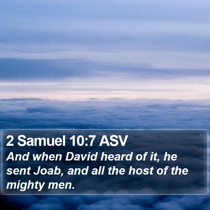 2 Samuel 10:7 ASV Bible Study