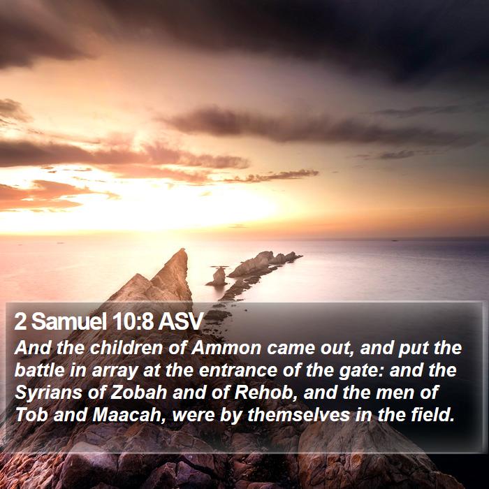 2 Samuel 10:8 ASV Bible Study