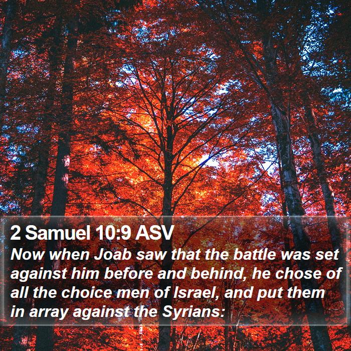 2 Samuel 10:9 ASV Bible Study