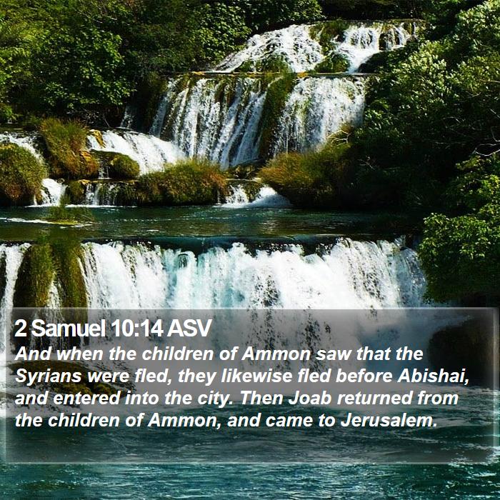 2 Samuel 10:14 ASV Bible Study