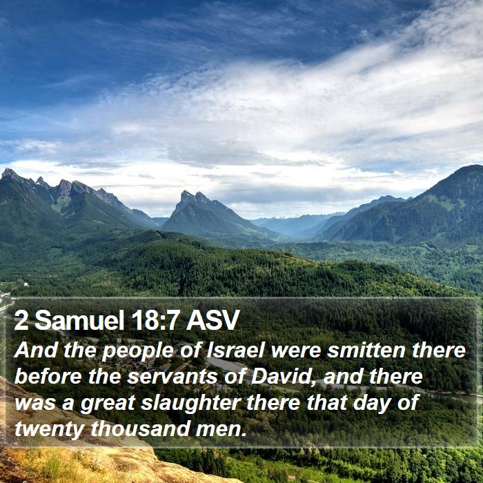 2 Samuel 18:7 ASV Bible Study