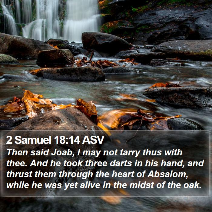 2 Samuel 18:14 ASV Bible Study