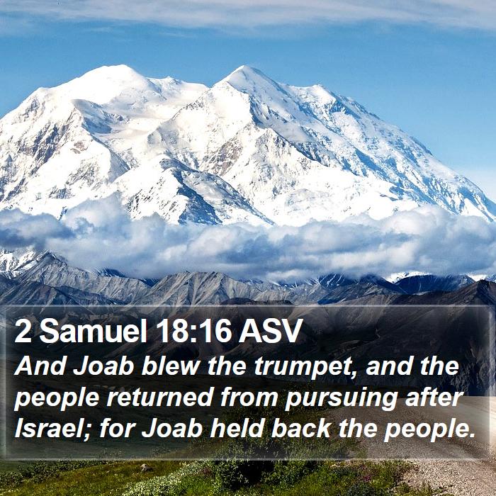 2 Samuel 18:16 ASV Bible Study