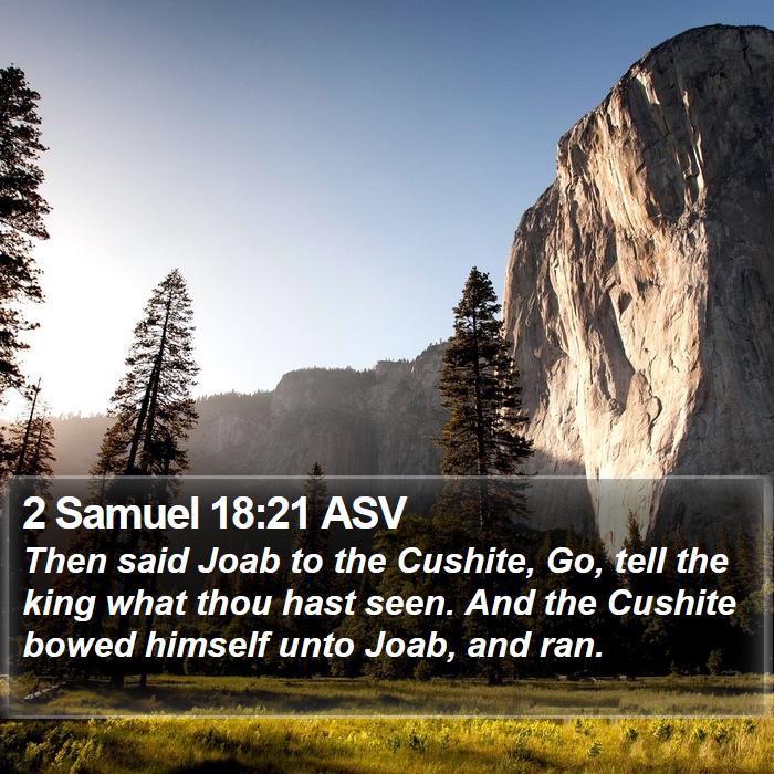 2 Samuel 18:21 ASV Bible Study