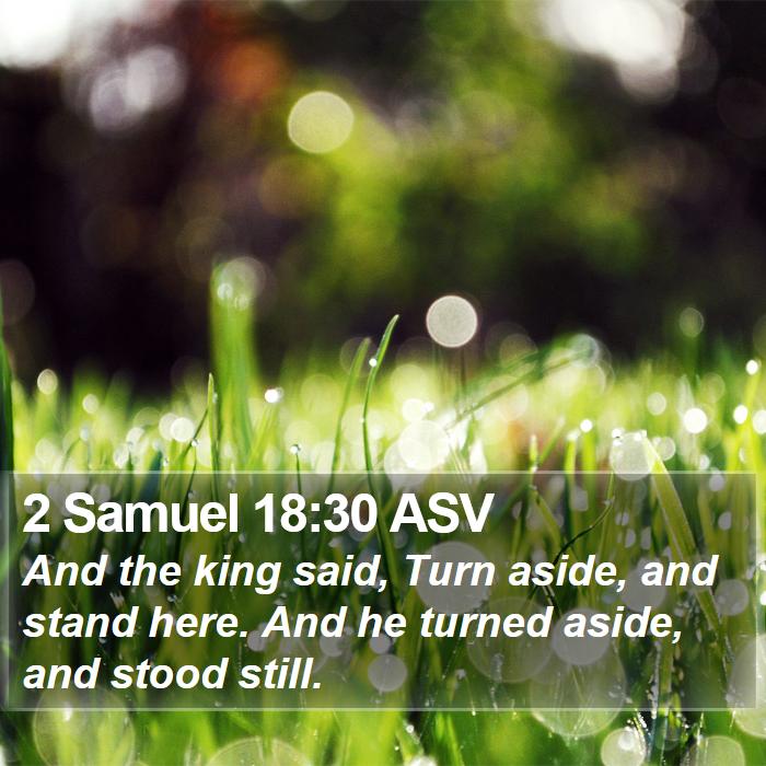 2 Samuel 18:30 ASV Bible Study