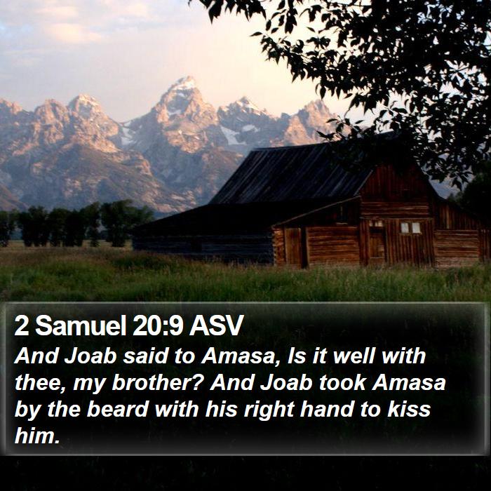 2 Samuel 20:9 ASV Bible Study