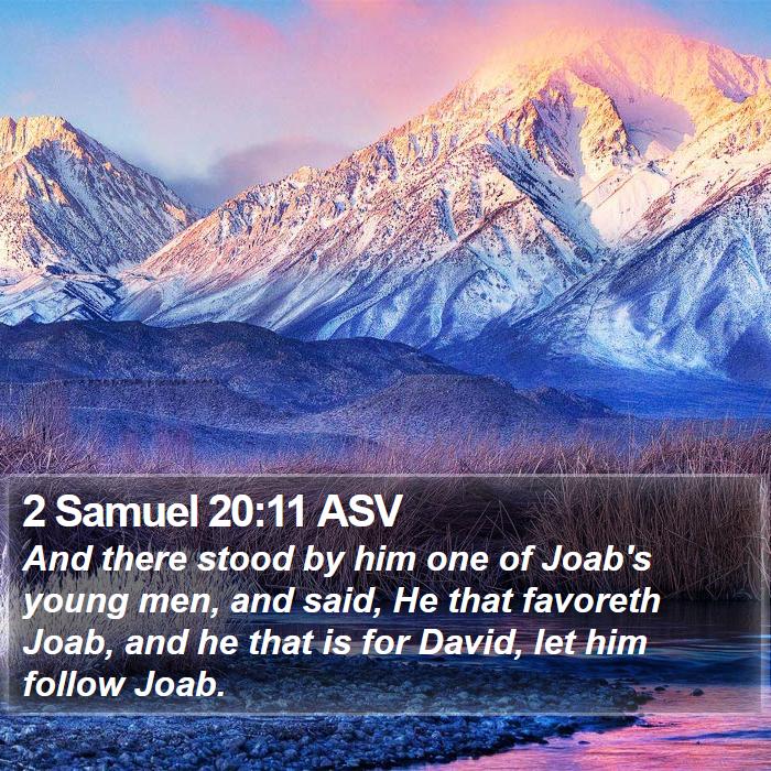 2 Samuel 20:11 ASV Bible Study