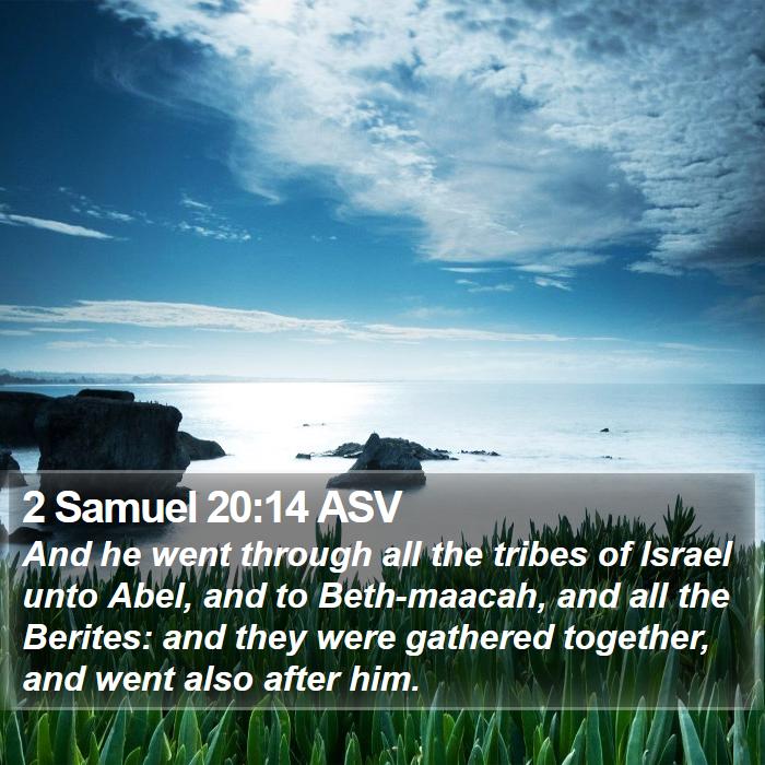 2 Samuel 20:14 ASV Bible Study