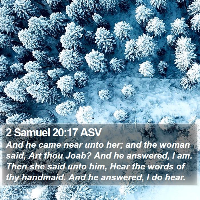 2 Samuel 20:17 ASV Bible Study