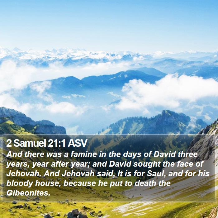 2 Samuel 21:1 ASV Bible Study