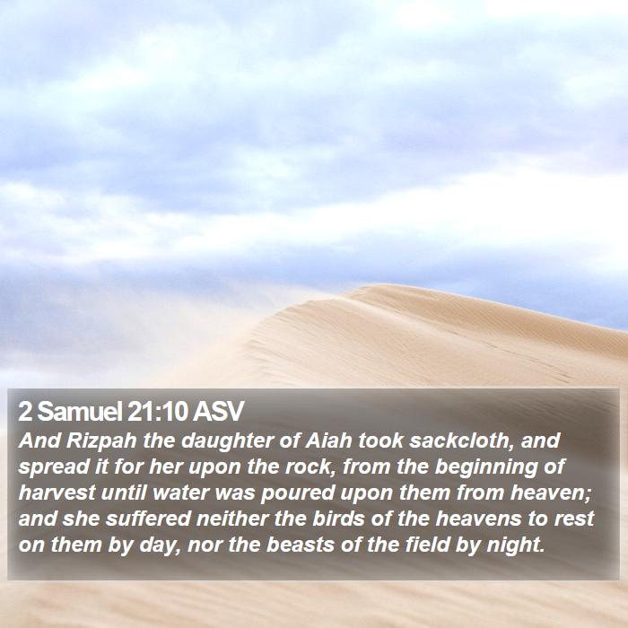 2 Samuel 21:10 ASV Bible Study