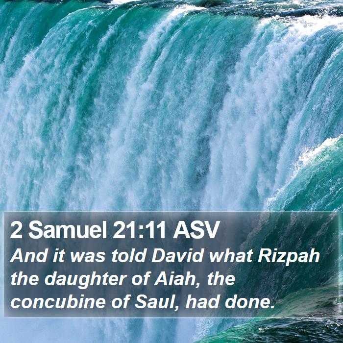 2 Samuel 21:11 ASV Bible Study