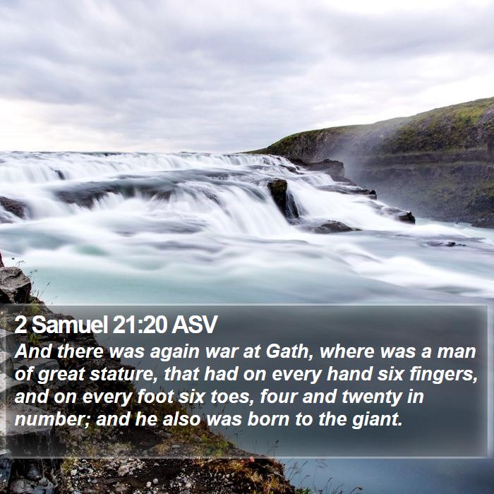 2 Samuel 21:20 ASV Bible Study