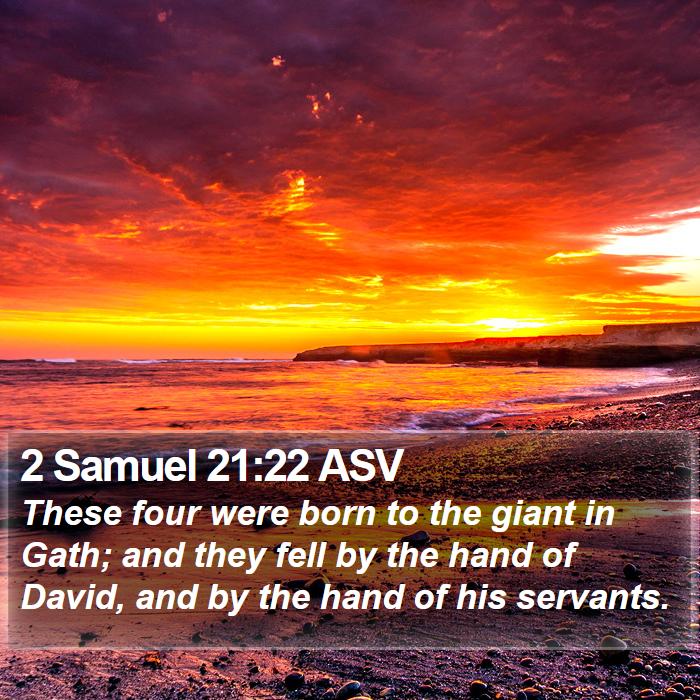 2 Samuel 21:22 ASV Bible Study