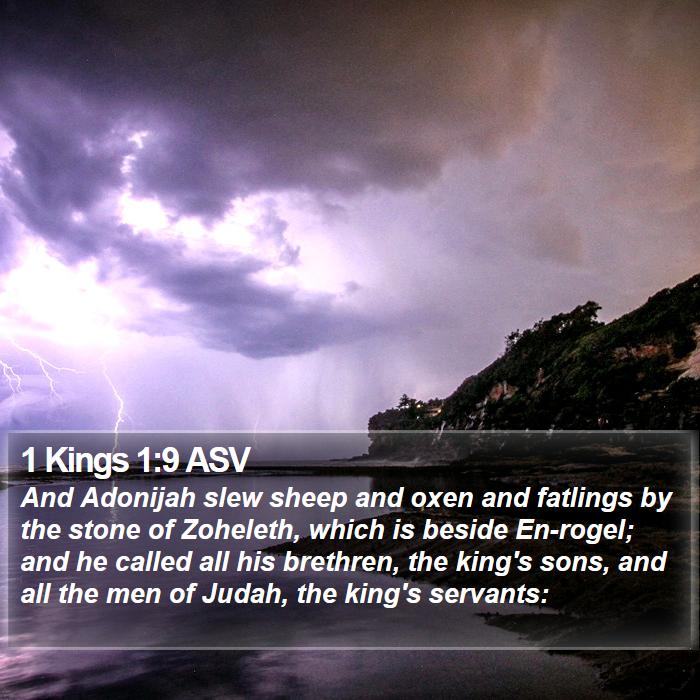 1 Kings 1:9 ASV Bible Study