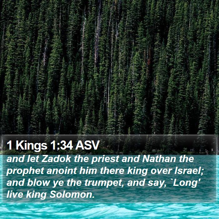 1 Kings 1:34 ASV Bible Study