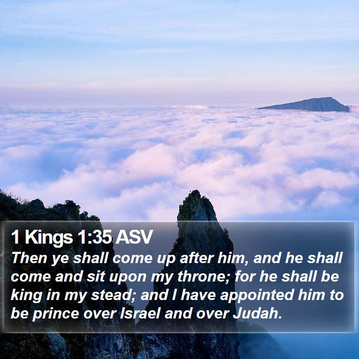 1 Kings 1:35 ASV Bible Study