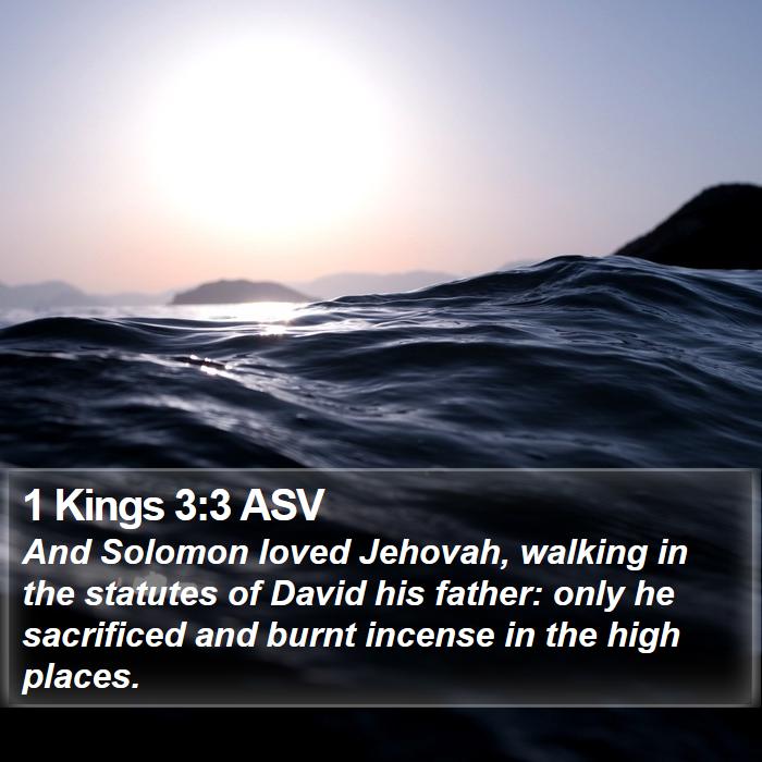 1 Kings 3:3 ASV Bible Study