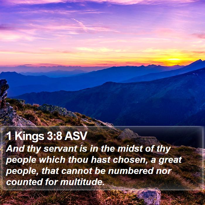 1 Kings 3:8 ASV Bible Study