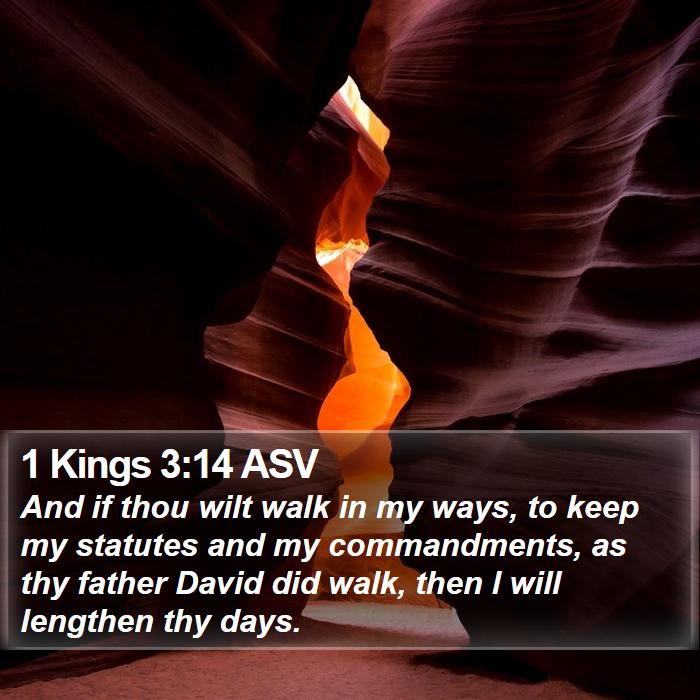 1 Kings 3:14 ASV Bible Study