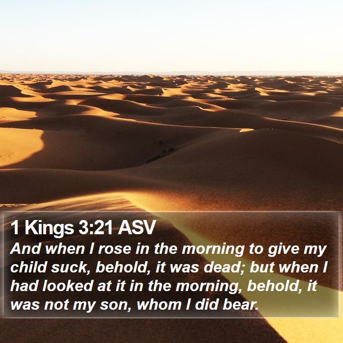 1 Kings 3:21 ASV Bible Study