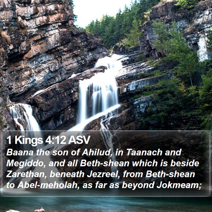 1 Kings 4:12 ASV Bible Study