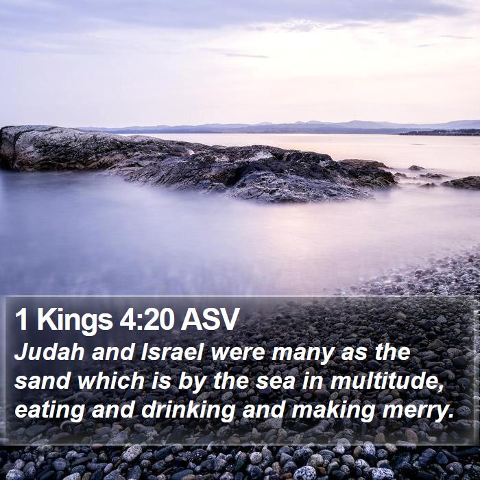 1 Kings 4:20 ASV Bible Study