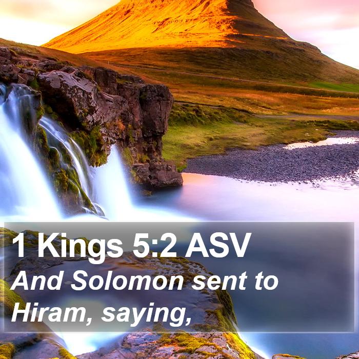 1 Kings 5:2 ASV Bible Study