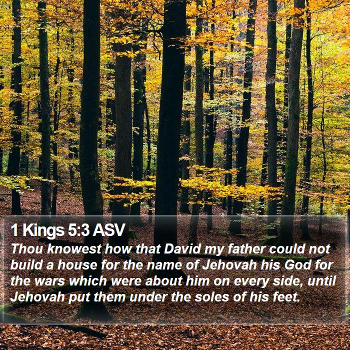 1 Kings 5:3 ASV Bible Study