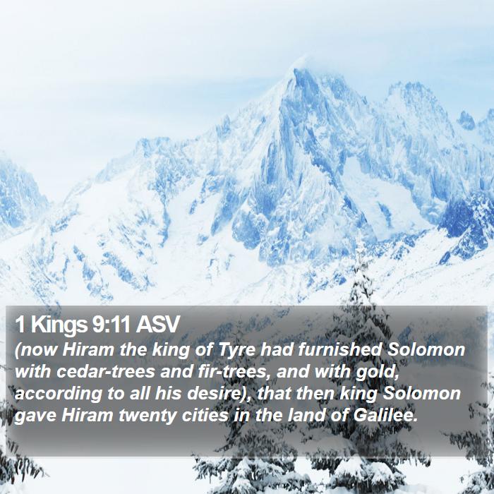 1 Kings 9:11 ASV Bible Study