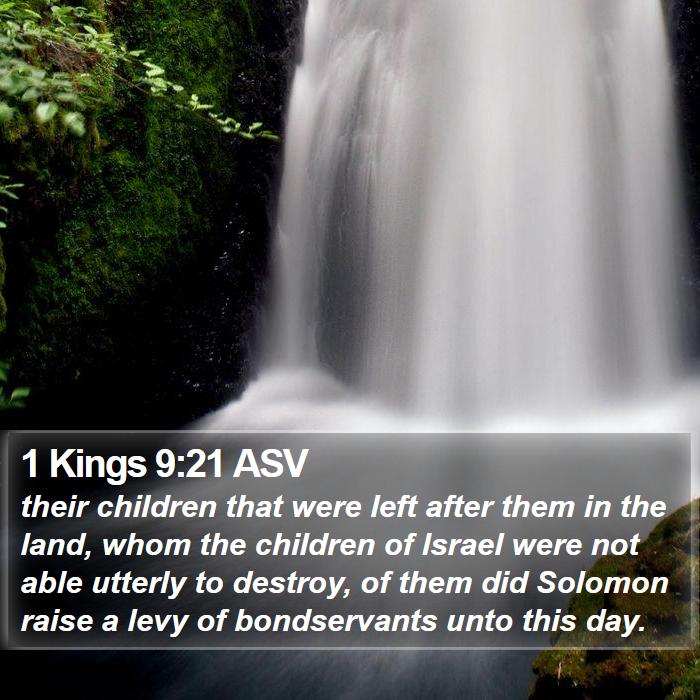 1 Kings 9:21 ASV Bible Study