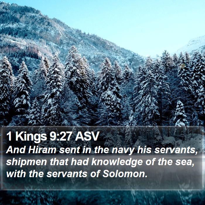 1 Kings 9:27 ASV Bible Study