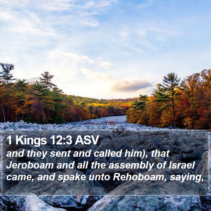 1 Kings 12:3 ASV Bible Study