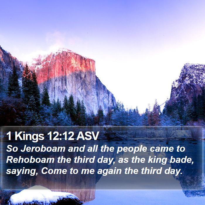 1 Kings 12:12 ASV Bible Study