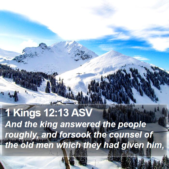 1 Kings 12:13 ASV Bible Study