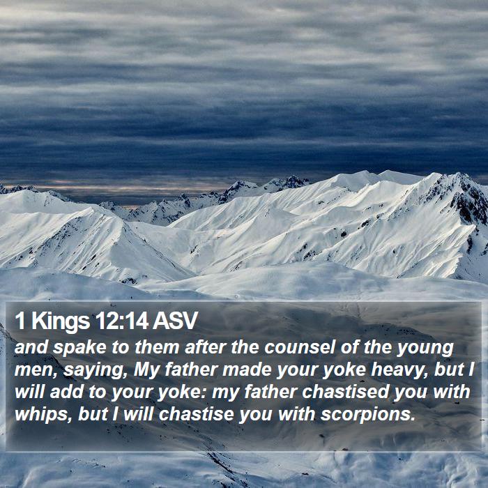 1 Kings 12:14 ASV Bible Study