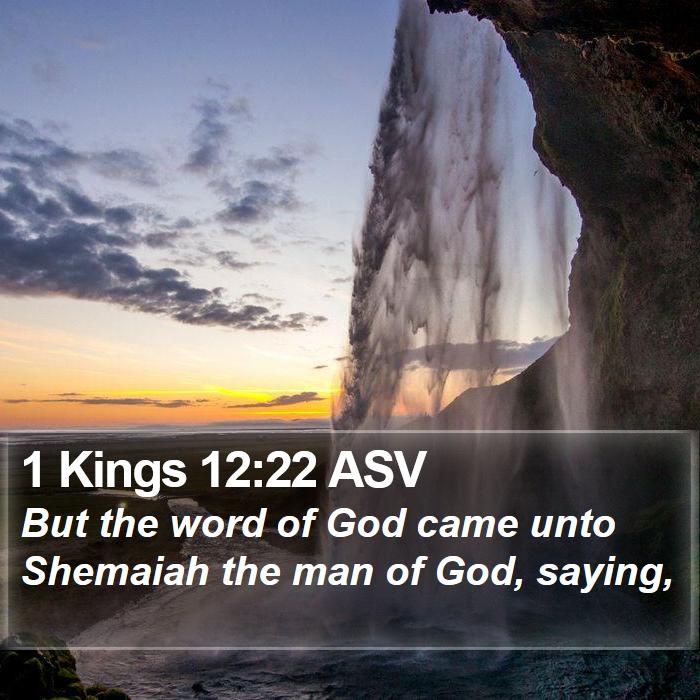 1 Kings 12:22 ASV Bible Study