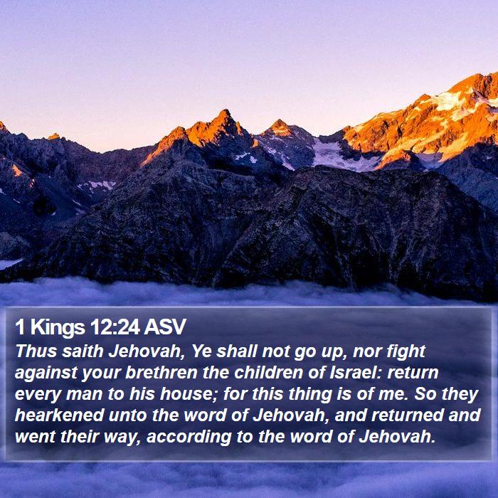 1 Kings 12:24 ASV Bible Study