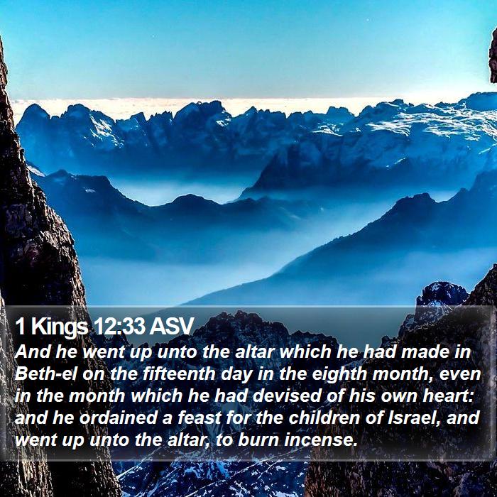 1 Kings 12:33 ASV Bible Study