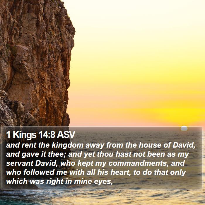 1 Kings 14:8 ASV Bible Study