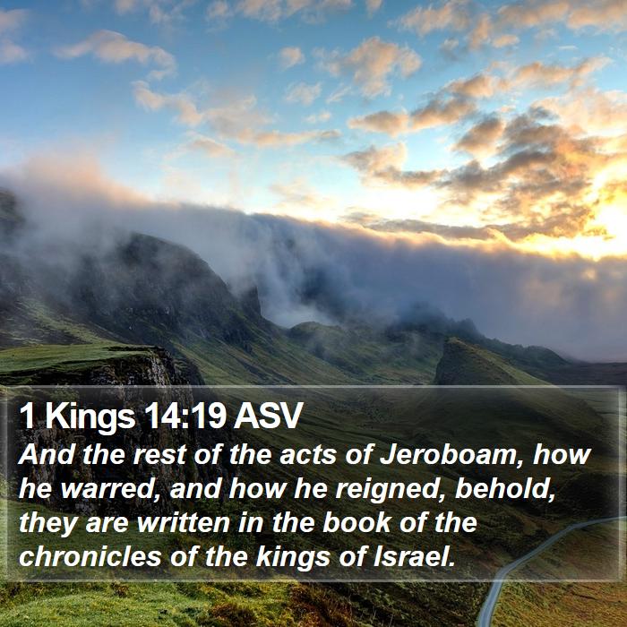 1 Kings 14:19 ASV Bible Study