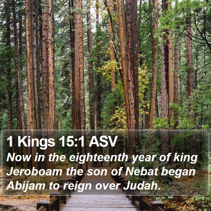 1 Kings 15:1 ASV Bible Study