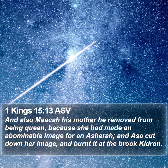 1 Kings 15:13 ASV Bible Study