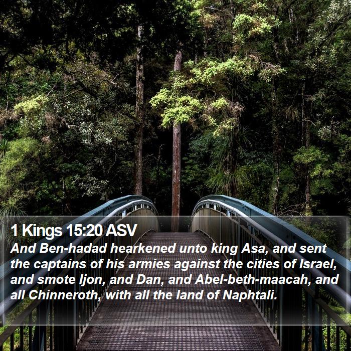 1 Kings 15:20 ASV Bible Study