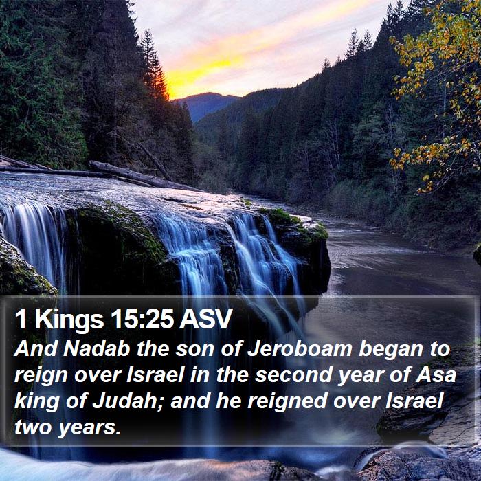 1 Kings 15:25 ASV Bible Study